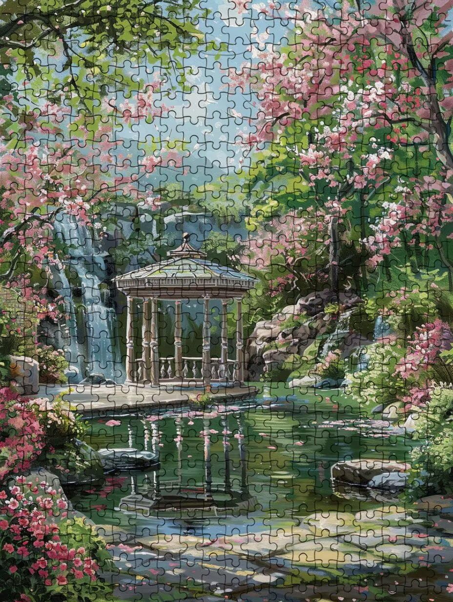 Puzzle 6000 Teile, Garten Pavillon Puzzle Erwachsene 6000, Klassische Puzzles, Puzzlespiele für Die Ganze Familie, Mit Schöner Verpackung, Dekoration Puzzles und Geschenke FNKL3-547