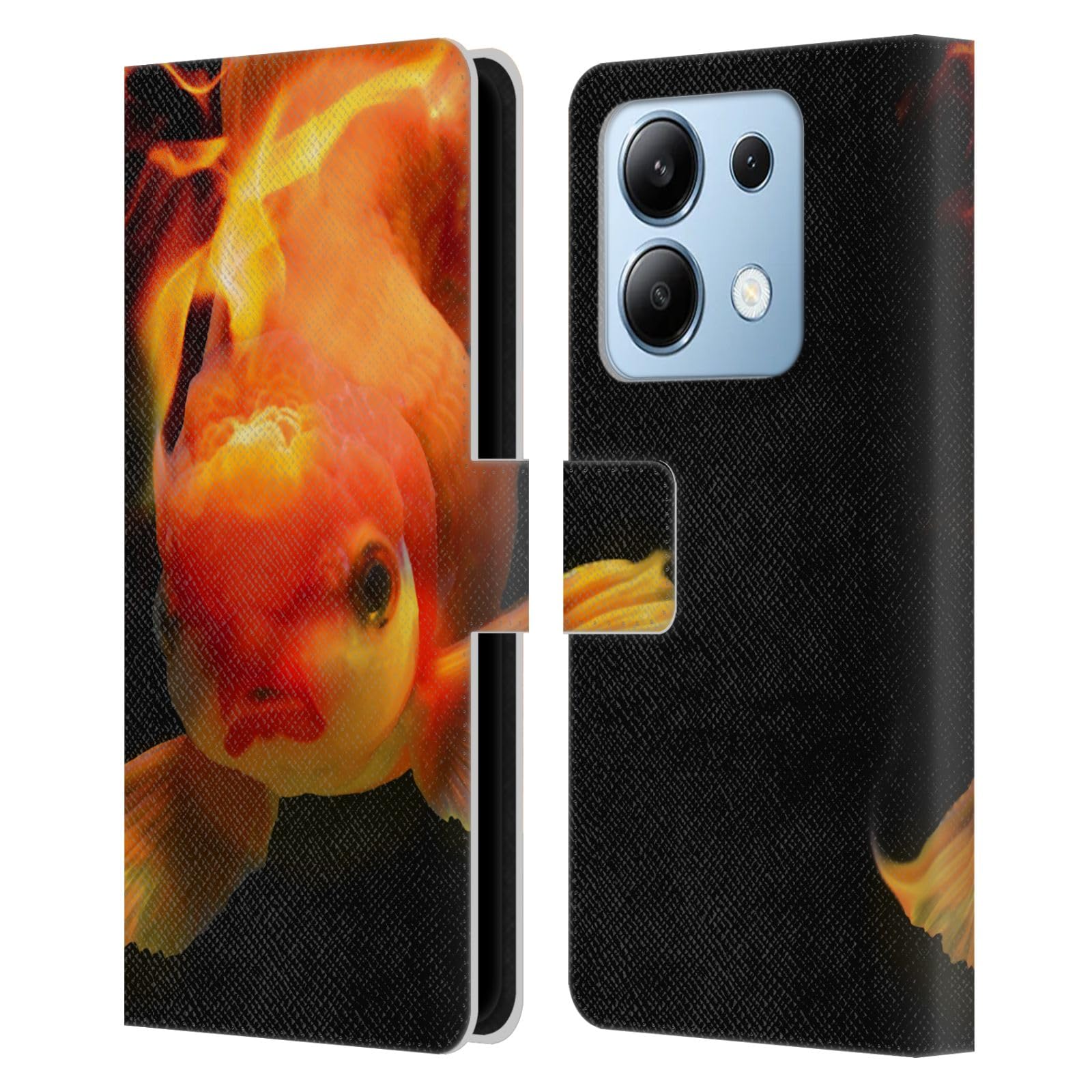 Head Case DesignsOfficially Licensed Dave Loblaw Firefish Underwater Leather Book Wallet Case Cover Compatible with Xiaomi Redmi Note 13 5G