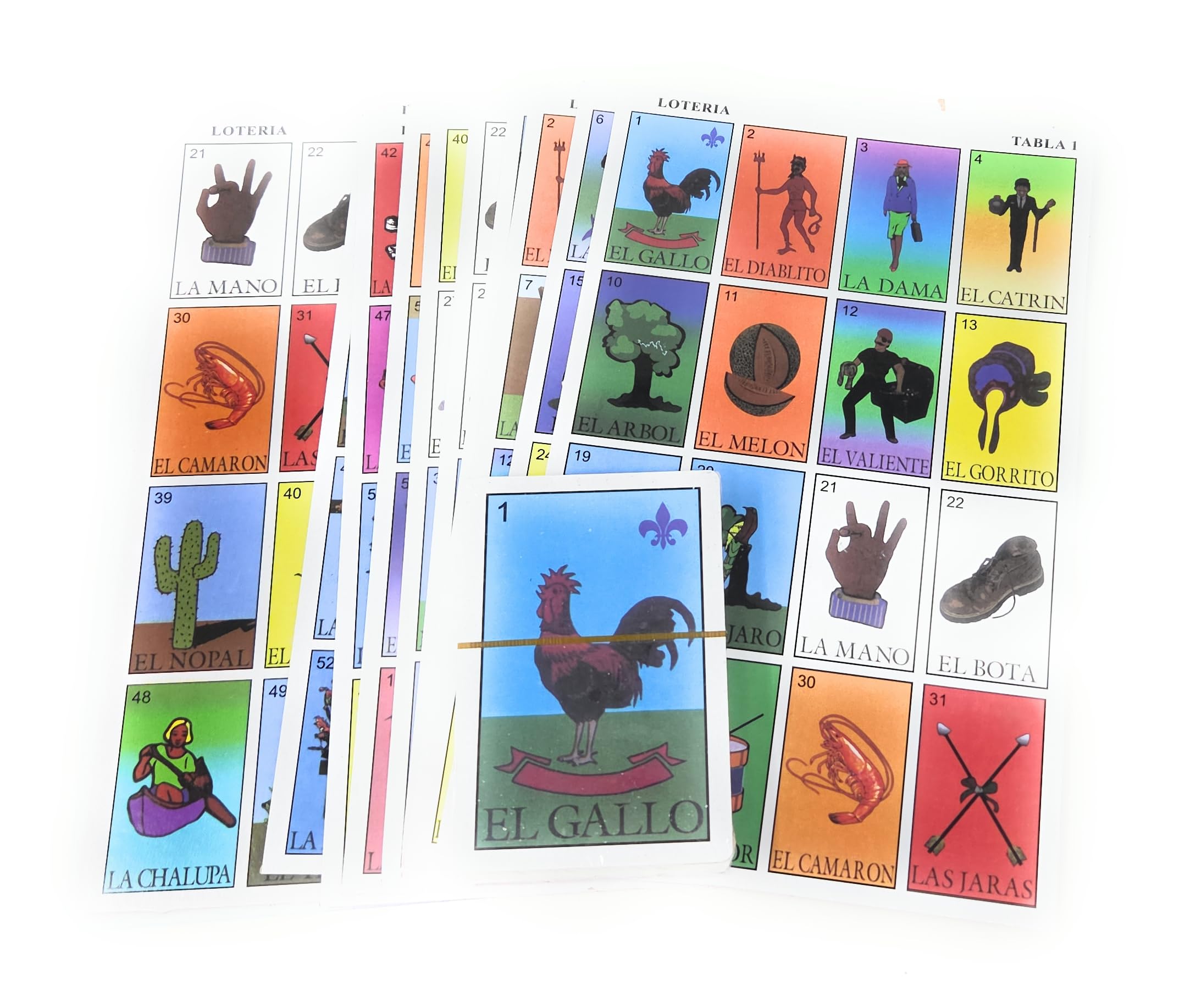 MX Loteria Mexican Bingo Set 10 Tablets - Fun & Educational