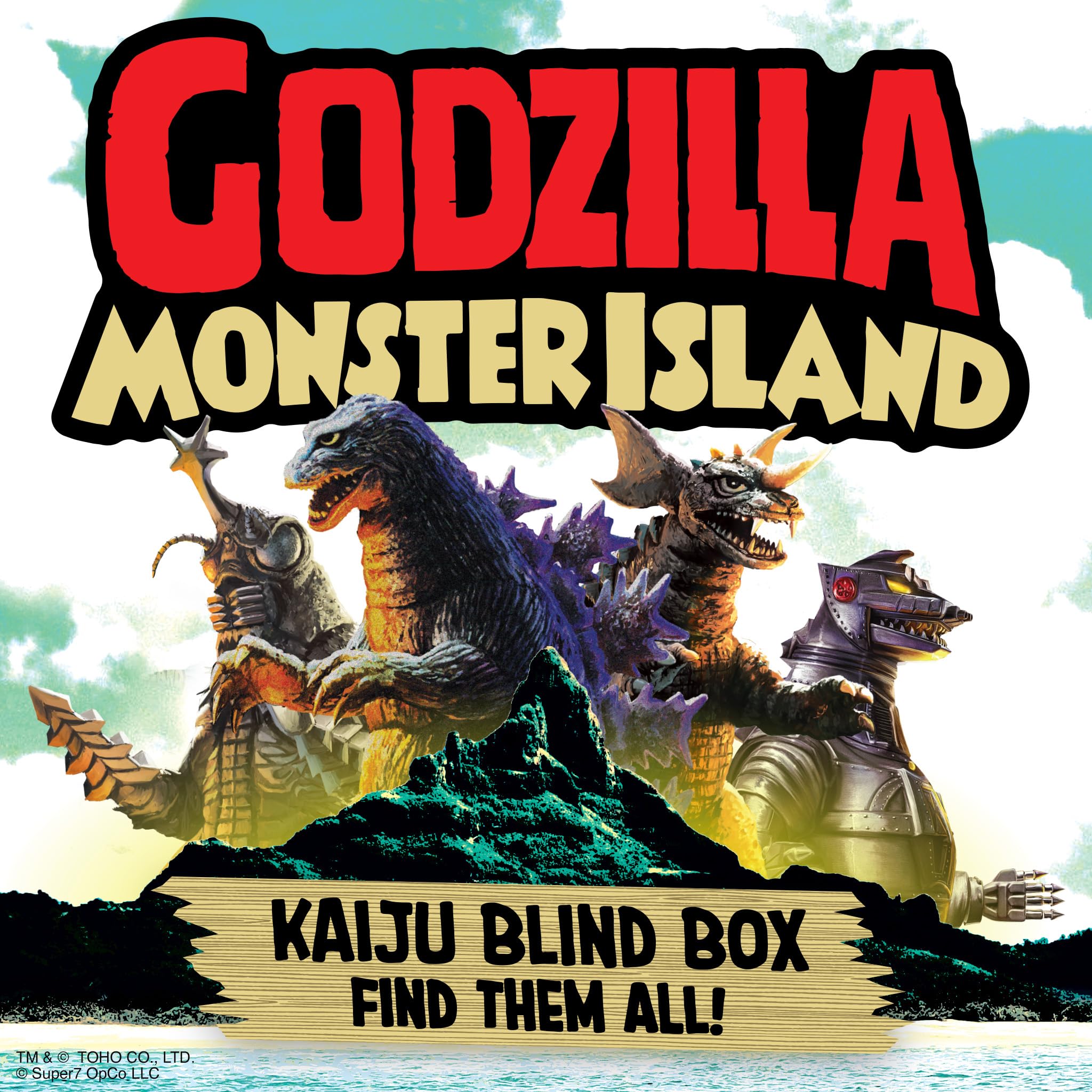 Super7 - Caja Opaca de Toho, Wave 07 (Monster Island), Juego de 12 Figuras de acción