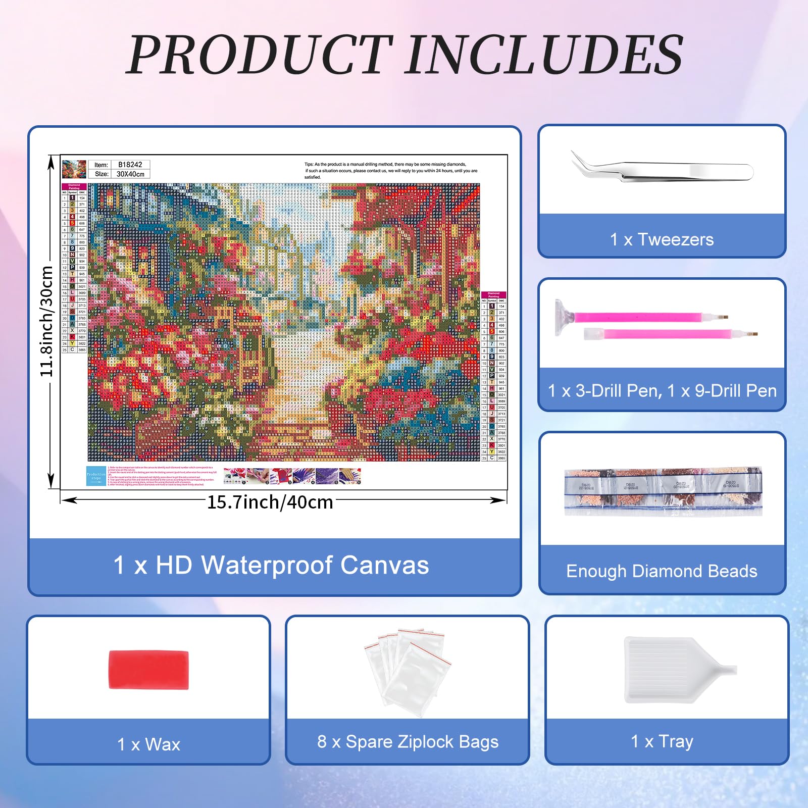 Flowers Diamond Painting, 5D Flower Shop Diamond Art Kits for Adults Beginners, DIY Flowers Full Round Dots Drill Gem Art Kit for Gift Home Wall Decor 12 x 16 Inch - 5