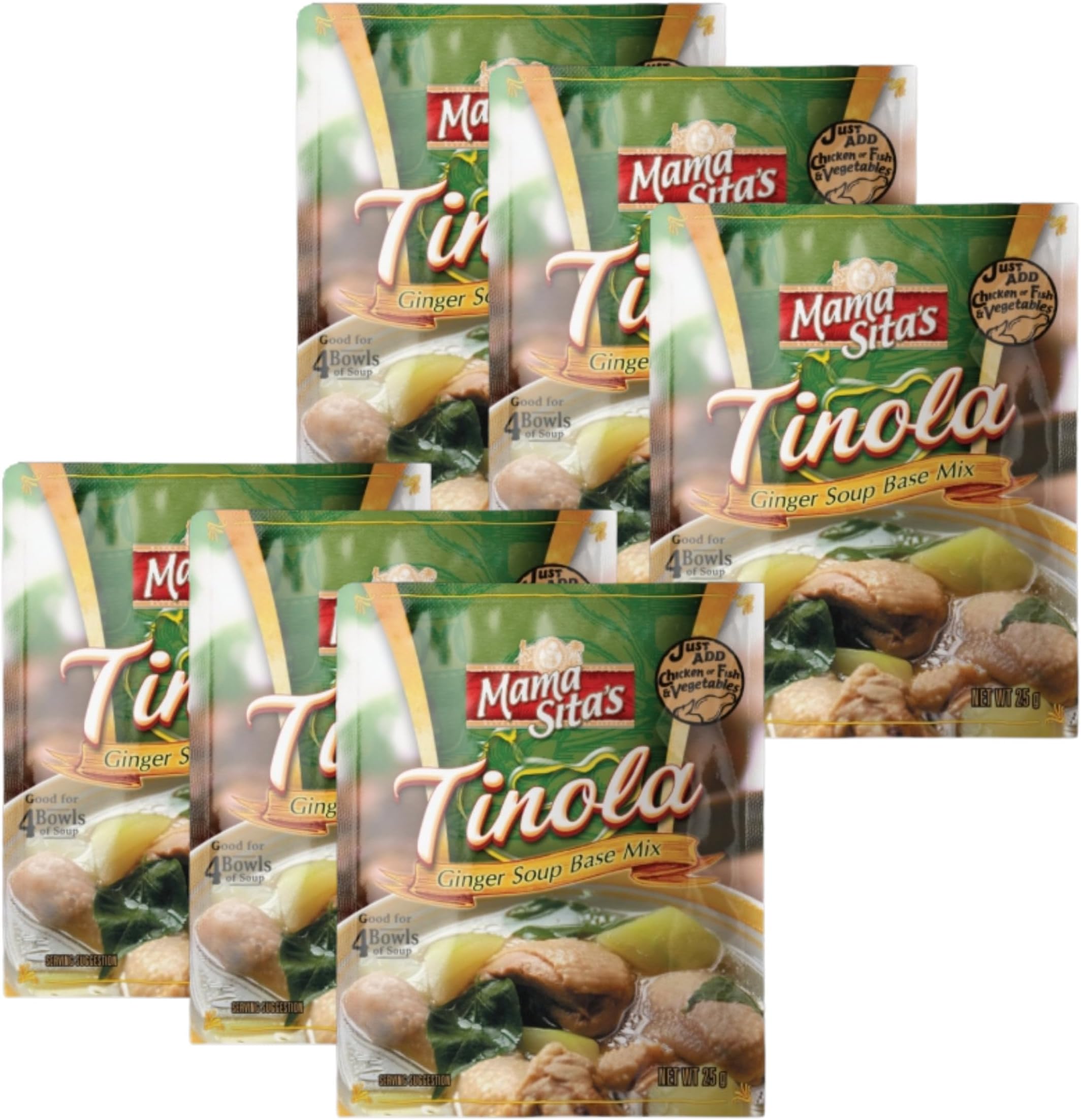Mama Sita's Tinola Ginger Soup Base Mix, 0.88oz (25g) 6 Pack
