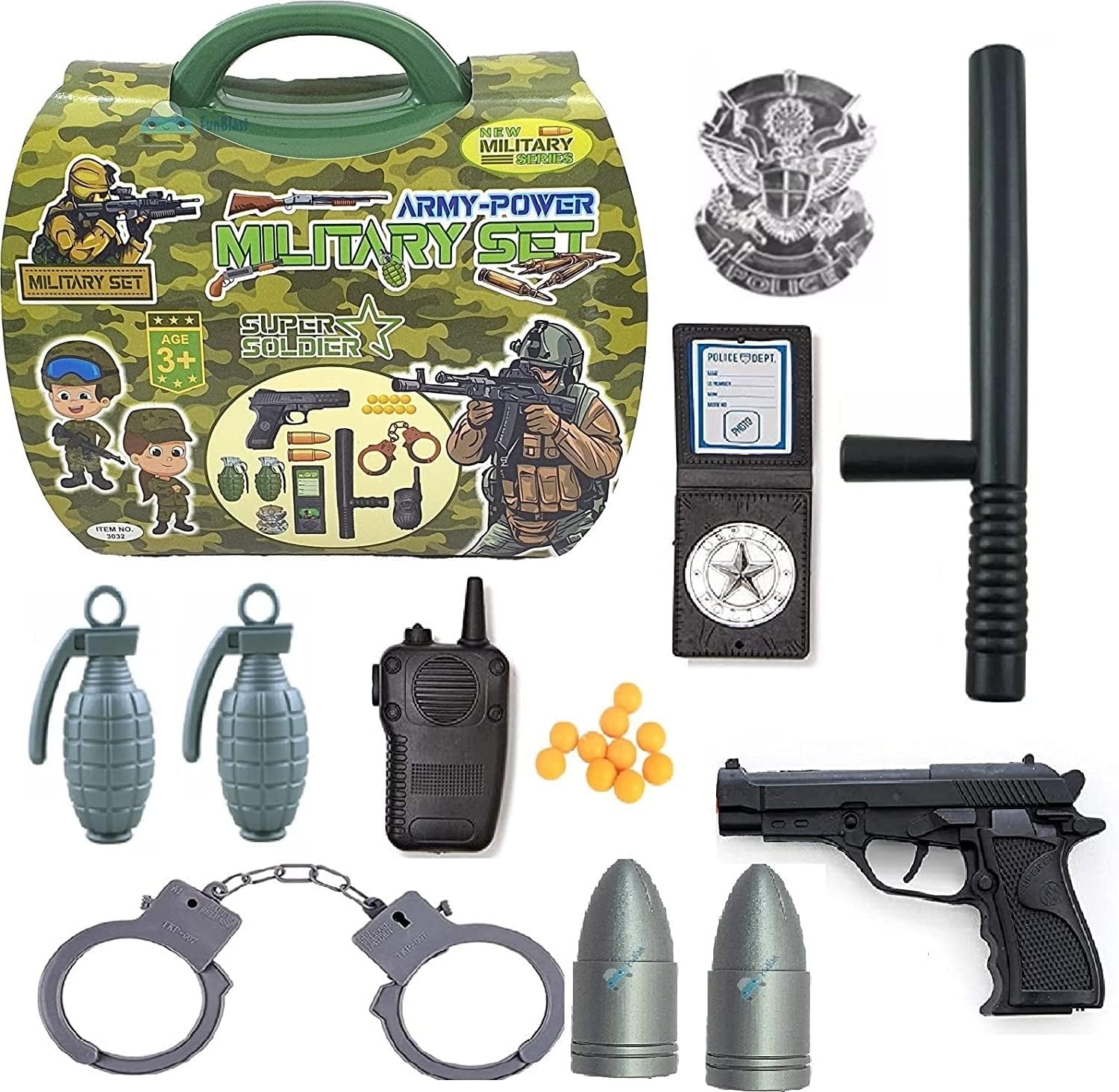 Pepstter® Military Playset Toy | Army Bullet Gun Toy for Boys | 19 pcs Army Toys Soldiers Set for Kids | Toys for 3 + Year Old Boy Birthday Gift (Multicolor) (B0D4K4M4WS) Amazon Price History, Amazon Price Tracker