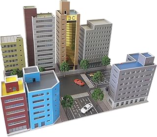 Mycity Architectural Model, Suitable for Matching Godzilla and Ultraman Themed Architectural Scenes, 1/300 Micro City (A)