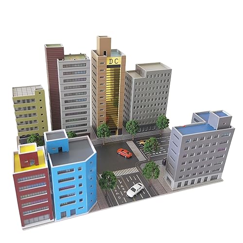 Mycity Architectural Model, Suitable for Matching Godzilla and Ultraman Themed Architectural Scenes, 1/300 Micro City (A)