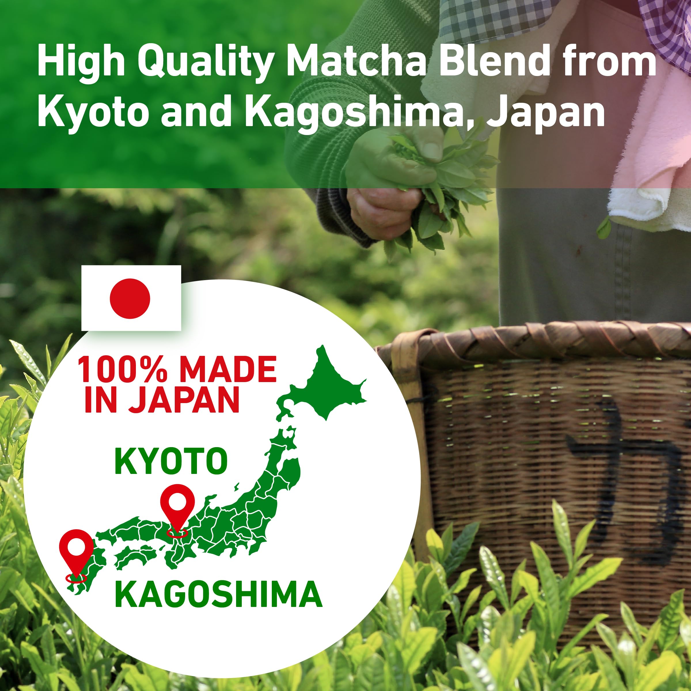 Organic Super Ceremonial Grade - Authentic Japanese First Harvest Single Origin Matcha Green Tea Powder Blend from Kyoto (30g / 1.06oz)