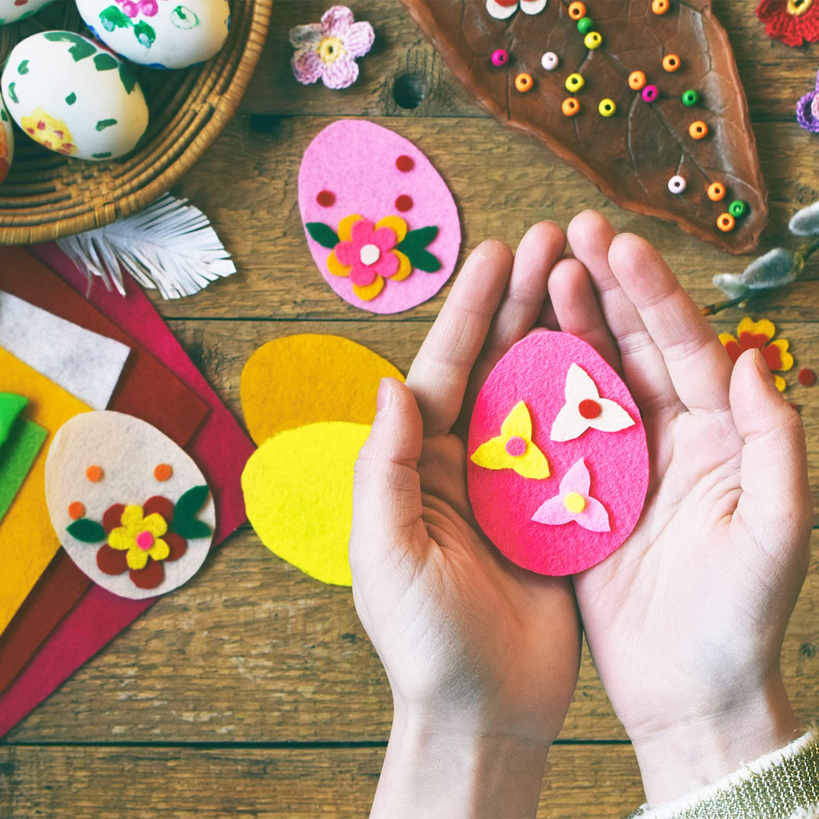 BOUBONI Filzstoff Set 20 Stück - 20x30cm, Verschiedene Farben, Für Basteln & DIY