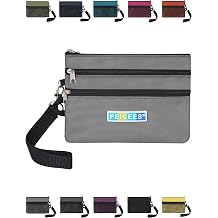 Peicees Small Passport Wallet Pouch RFID Passport Holder Travel, Light Gray | Family Passport Holder, 0.72L Capacity, Water-resist Polyester Fabric, Multi-pocke, Lightweighting, Shielded Pouches Purse