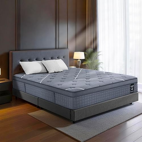 Queen Mattress, 10 Inch Queen Size Mattresses in a Box,Medium Firm Memory Foam Bed Hybrid Mattresses with Individual Pocket Springs,Cool Breathable,Pressure Relief, Fiberglass-Free, CertiPUR-US