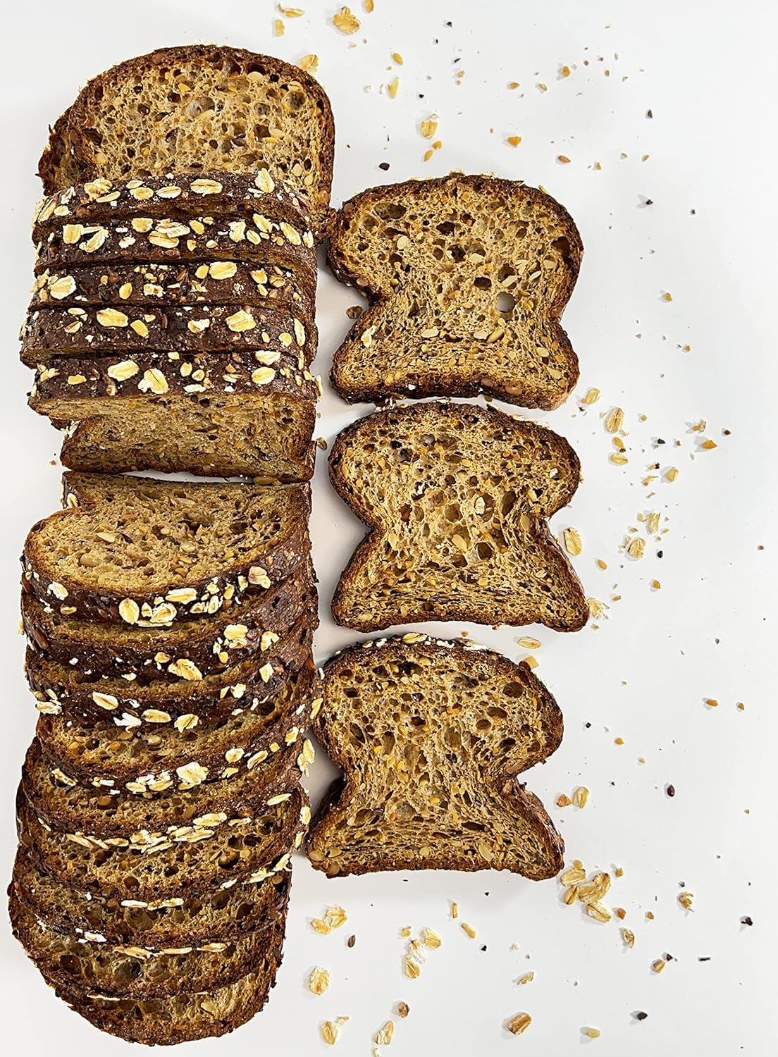 Pan Proteico Keto 85% Menos Carbohidratos, Para Dietas Hipocalóricas y Altas en Proteínas. Muy Blandito y Sabor Riquísimo. Peso 500 Gr Unas 20 Rebanadas Duración del Pan: 8 Meses Aprox