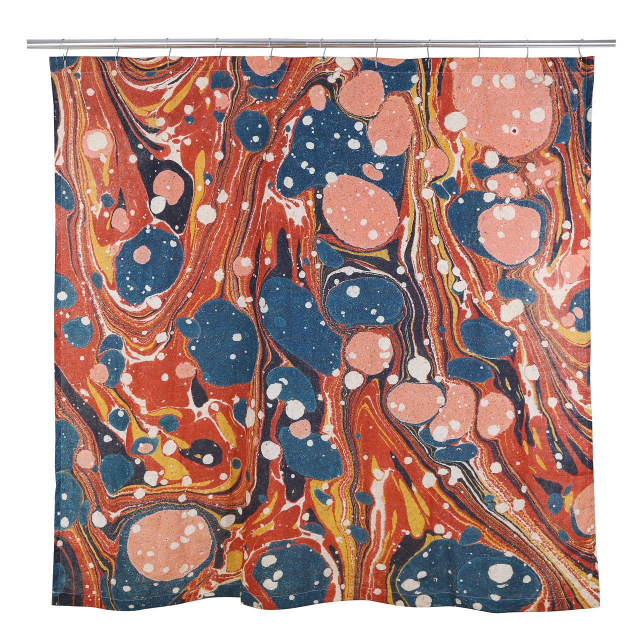 Thomas Paul - Cortina de Ducha de algodón, diseño Estampado, Multicolor