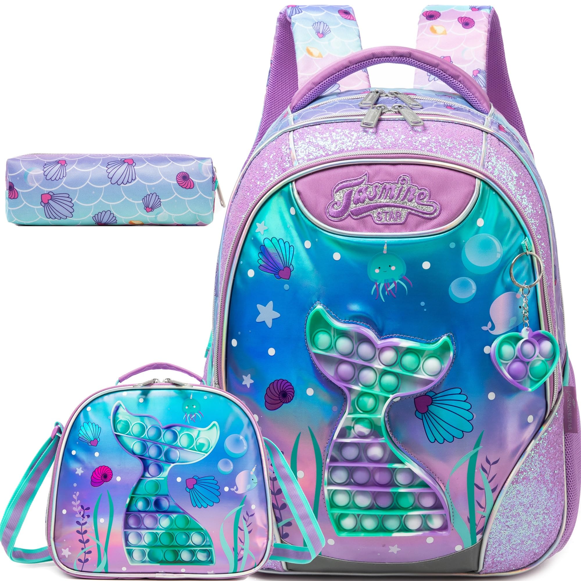 Backpack for Girls Elementary Preschool Kids Lunch Box for School
