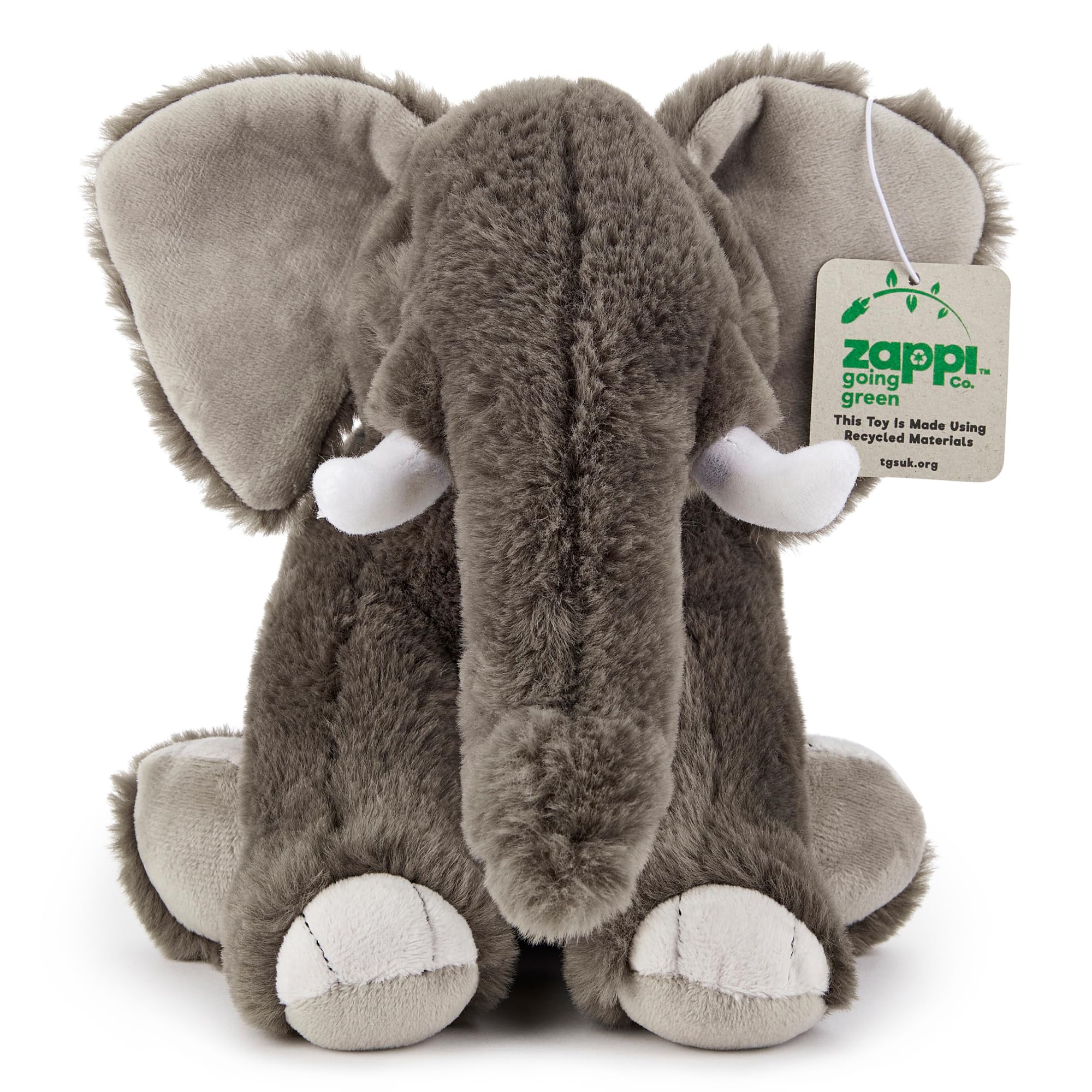 Zappi Co Emma the African Elephant Plush Toy (22cm) Gentle Giant - Soft, Cuddly, 100% Recycled - Majestic Savanna Friend