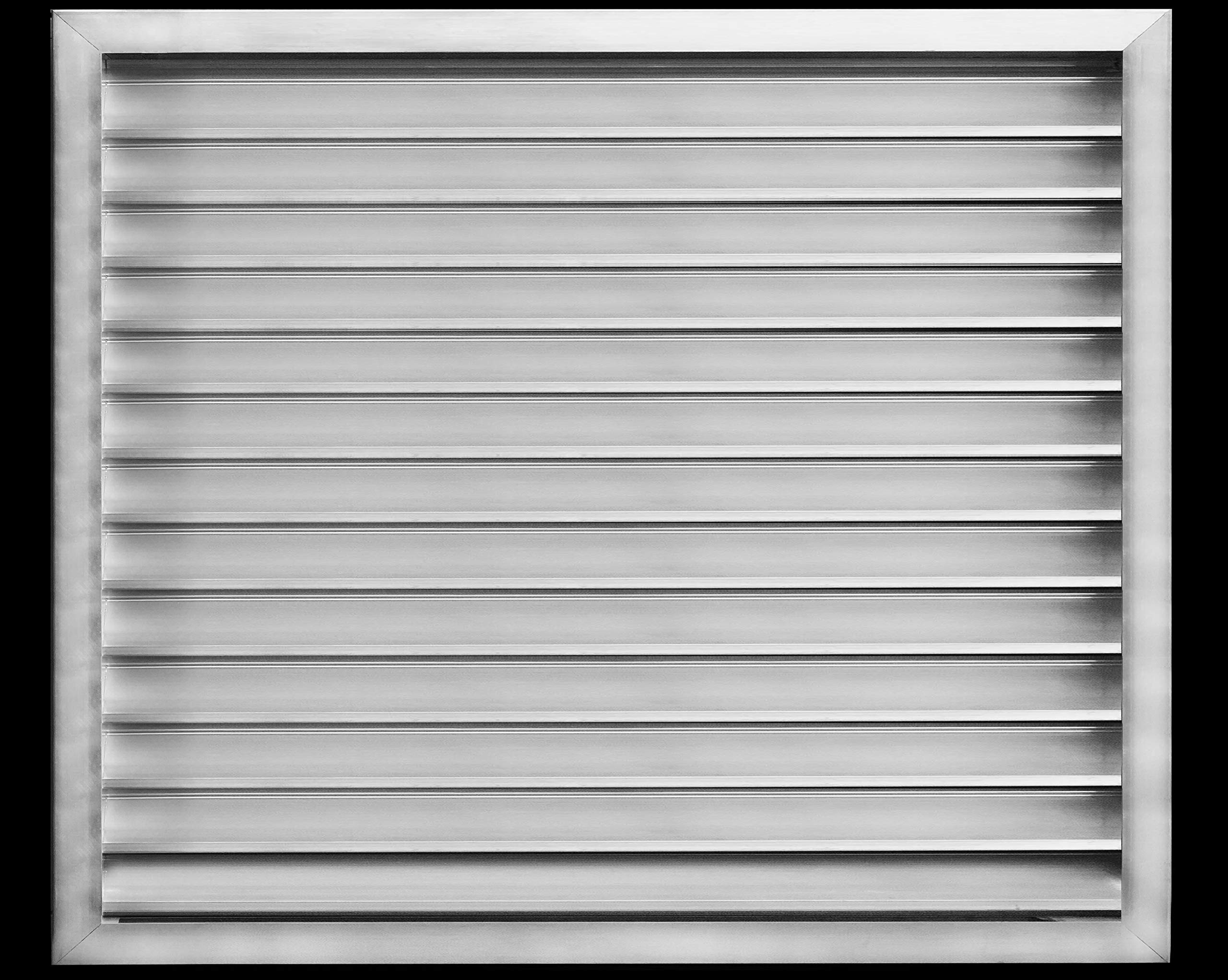 26" w x 26" h aluminum exterior vent for walls & crawlspace - rain & waterproof air vent with screen mesh - hvac grille - aluminum [outer dimensions 27.5”w x 27.5”h]