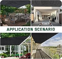 Vista 7 de Kesfitt Tela de sombra 70% para jardín, red resistente de 10 x 20 pies, lona de malla con material de polietileno de alta densidad y ojales