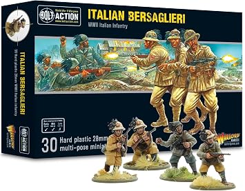 Warlord Games Bolt Action WWII Italian Bersaglieri Figures 156 Military Table Top Wargaming Plastic Model Kit 402015802