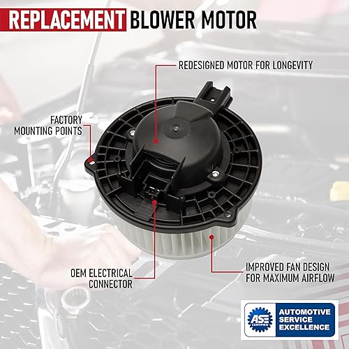 Miniatura 4 de Motor de ventilador delantero de HVAC con ventilador, compatible con Honda y Acura - Odyssey 2005-2010, Ridgeline 2006-2007, 2005-2012 RL -