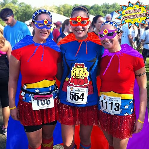 Miniatura 2 de iROLEWIN Capas de superhéroes para adultos y máscaras para mujeres y hombres, disfraces de grupo a granel, disfraz de mago de formación de equipos,