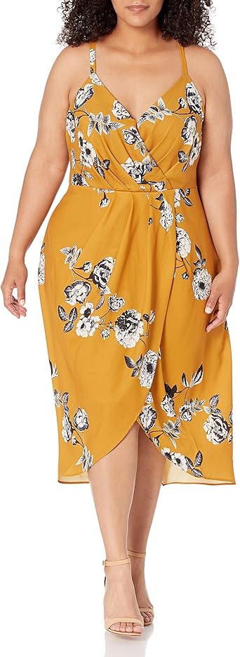 amazon plus size yellow dresses