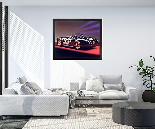 Miniatura 9 de Póster decorativo de pared de coche deportivo 1966 negro Ford Cobra (16 x 20 pulgadas)