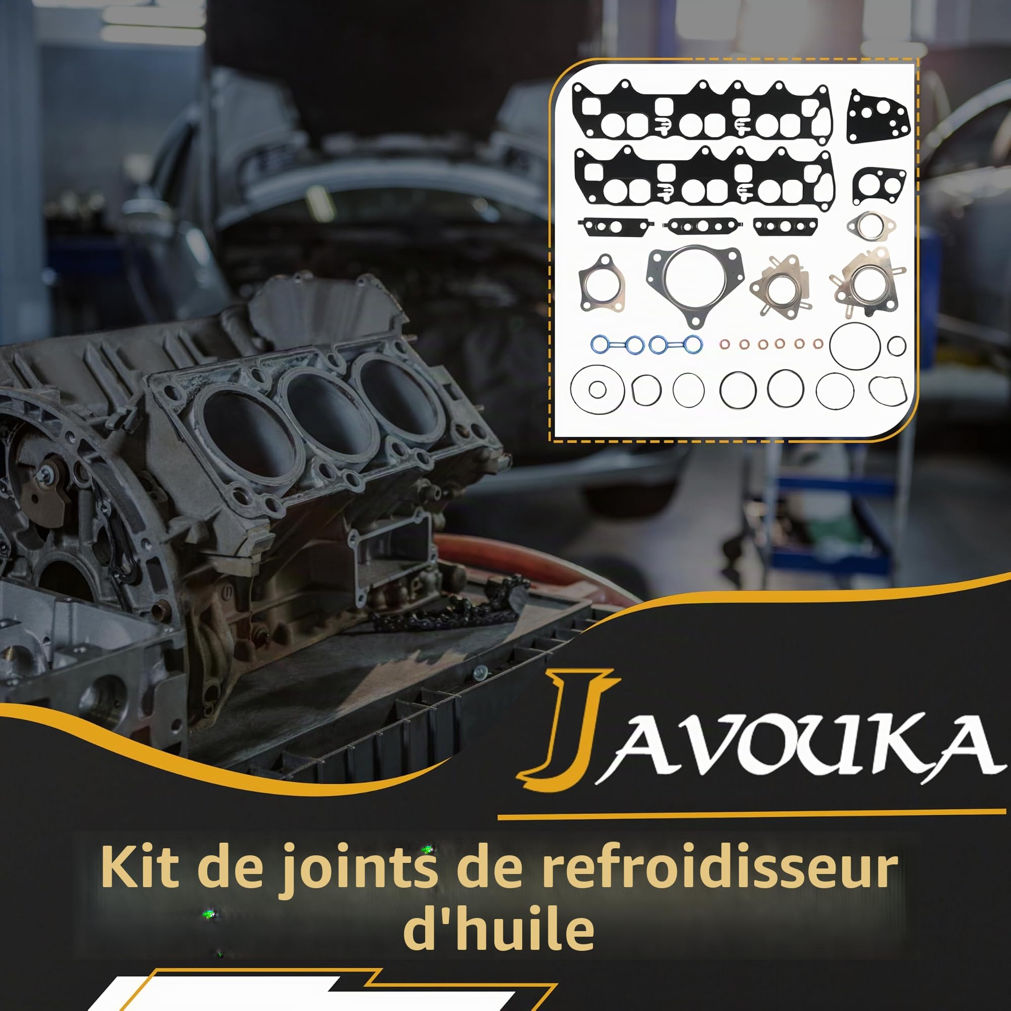 Kit de joints pour radiateur d'huile pour Mercedes W203 W204 W211 C218 W639 A209 X218 W213 W461 W166 W222 W251 B906 Remplacer N° 524280 524281 2194920080 (30 pièces)