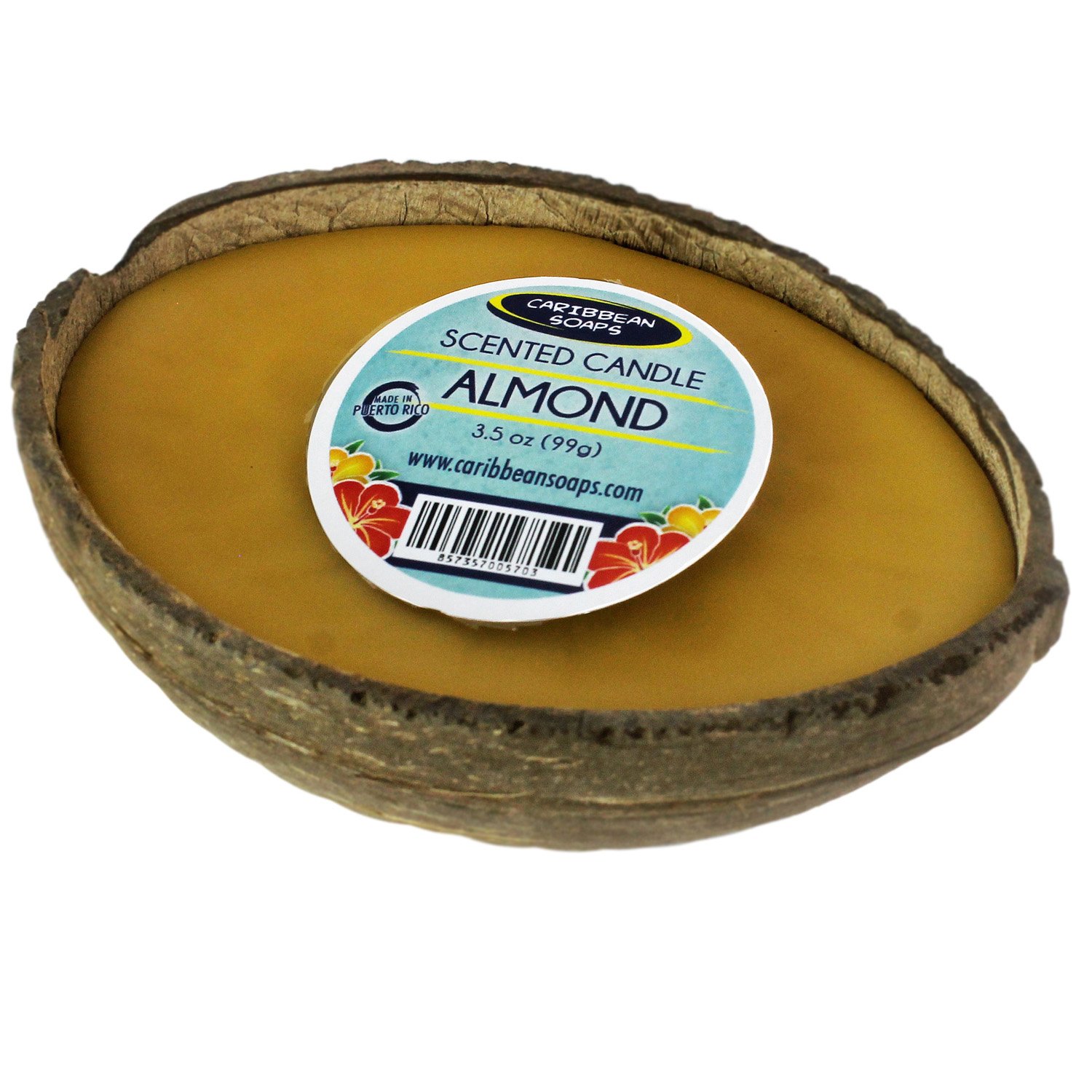 Caribbean Soaps - Coconut Candle - Almond - 3.5 oz