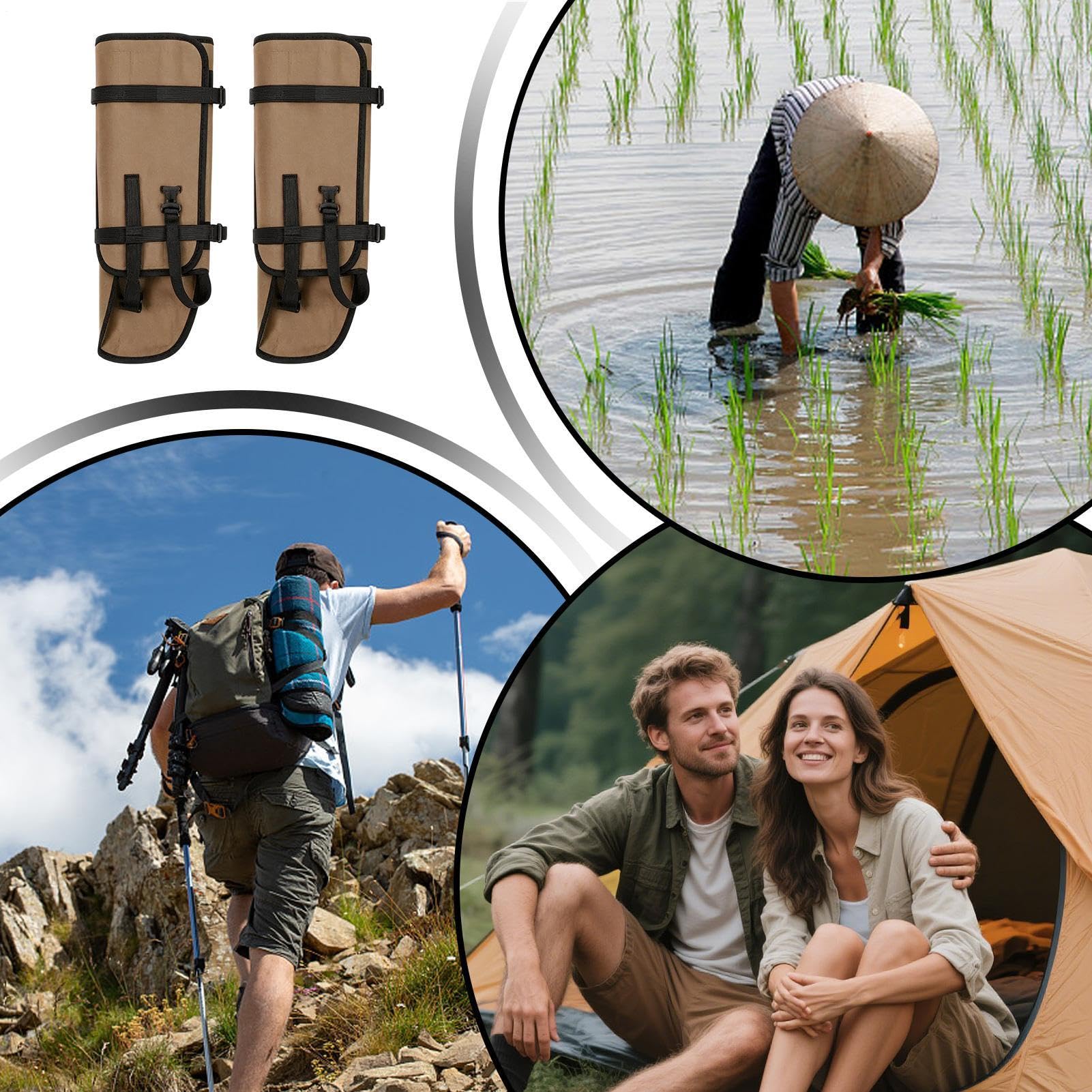 Generico Ghette Antiveleno - 2 Pezzi Scudo per Esterno - Ghette Antiserpente per Trail Running,per Giardino Arrampicata Corsa Pesca Agricoltura Lavoro Cortile