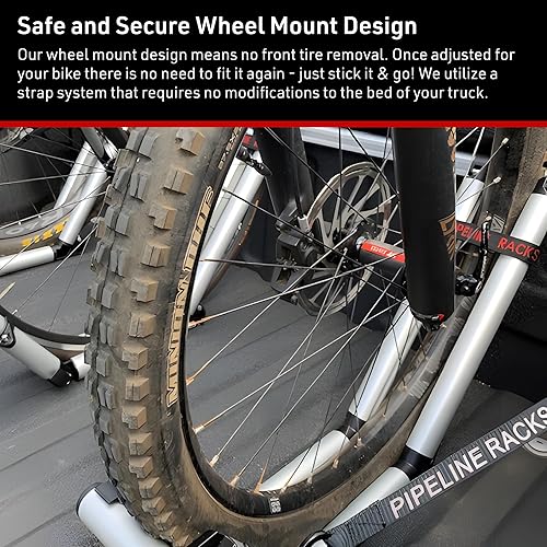 Miniatura 3 de Portabicicletas para caja de camión  Cama de camión de aluminio 2 portabicicletas de tamaño completo  Capacidad para 2 bicicletas estándar