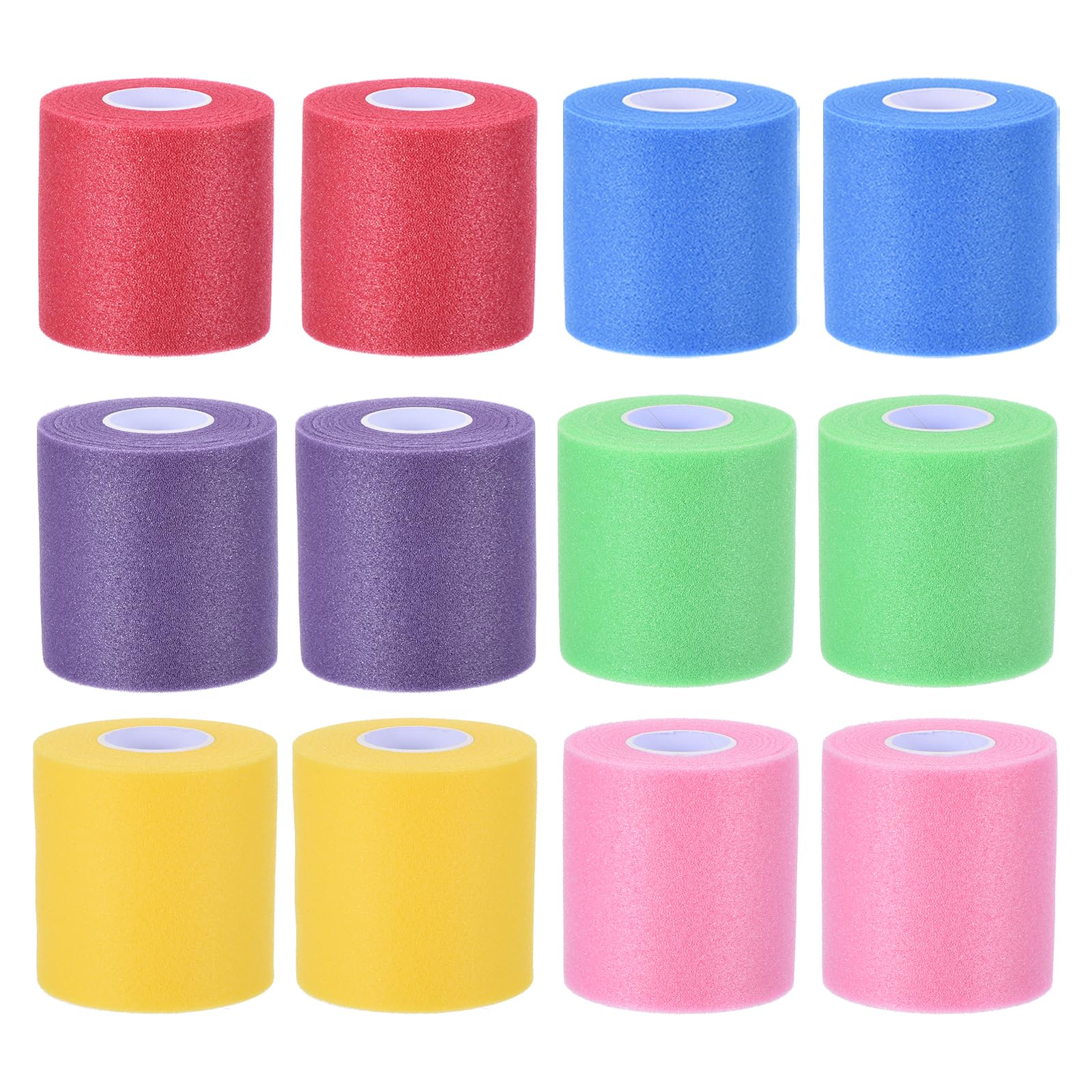 PATIKIL Foam Sports Pre-Wrap Athletic Tape Sports Elastic Wrap Breathable Bandage Rolls Tennis Racquet Grip Tape Cushion Wrap