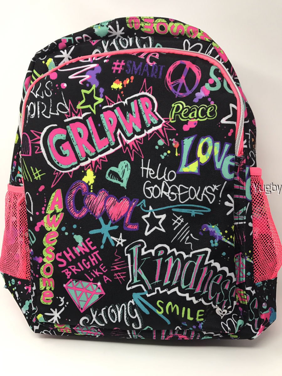 justice paint splatter backpack