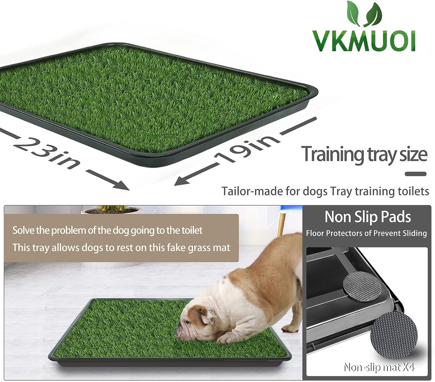 Buy VKMUOI Dog Grass Pads with Tray Fake Grass for Dogs to Pee On