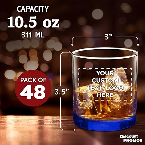 Miniatura 5 de Lexington Rocks - Vaso de whisky personalizado de 10.5 onzas, juego de 48, paquete a granel personalizado, perfecto para escocés, bourbon, whisky,