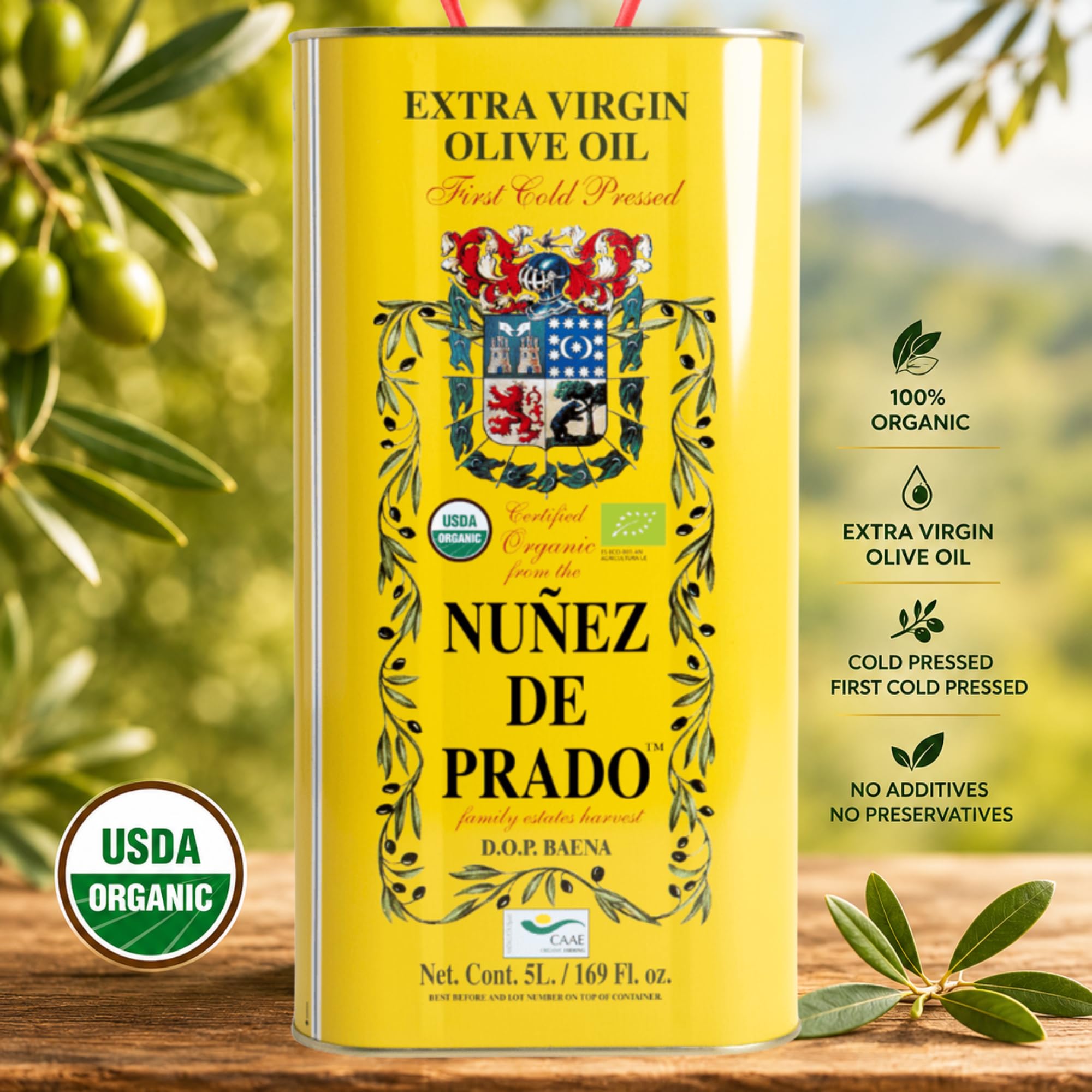 Amazon.com : Nuñez de Prado Extra Virgin Olive Oil, 5 Liter – USDA