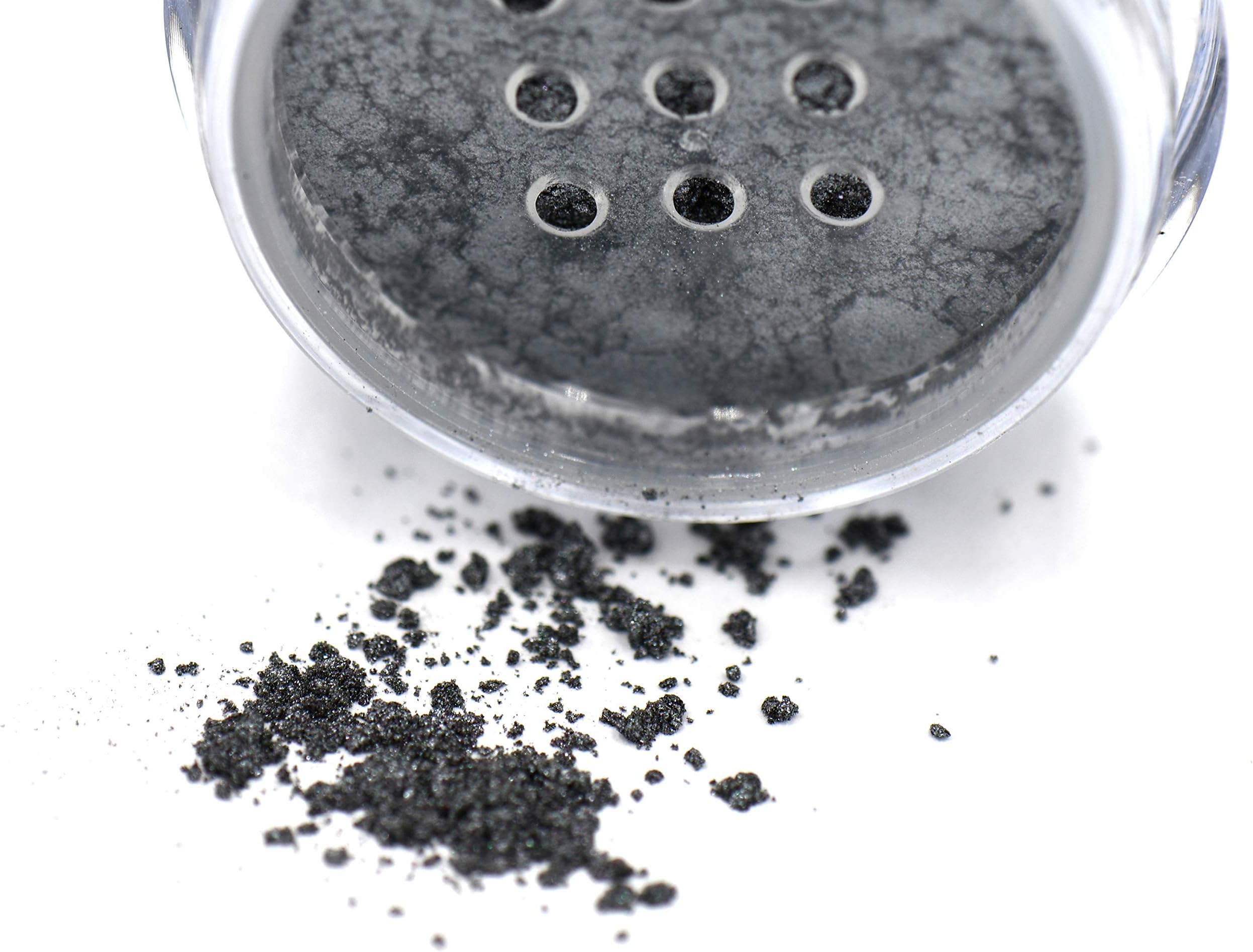Pure Ziva Dark Envy Army Glitter Green Single Loose Powder Eyeshadow; Vegan, Talc & Paraben Free