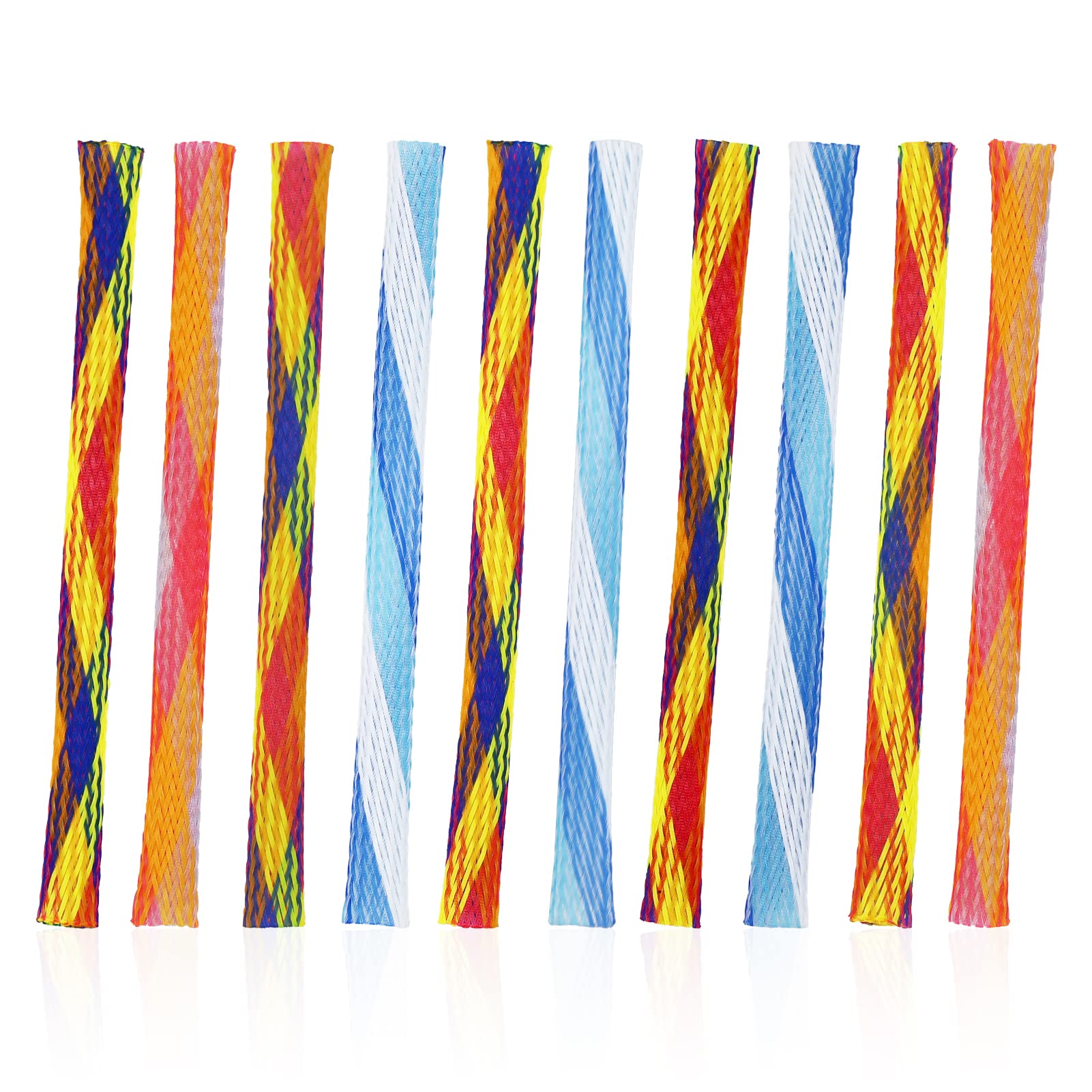 LAMXDCat Tube Spring Toy, Interactive Cat Plastic Coil Toy for Indoor Kittens, BPA-Free Colorful Coil to Swat, Bite, Hunt (10Pack)