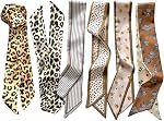 Kcctoo 2/6/10Pack Scarf Bags for Women Handbag Scarfs Band Hair Neck Scarves Fashion Gifts