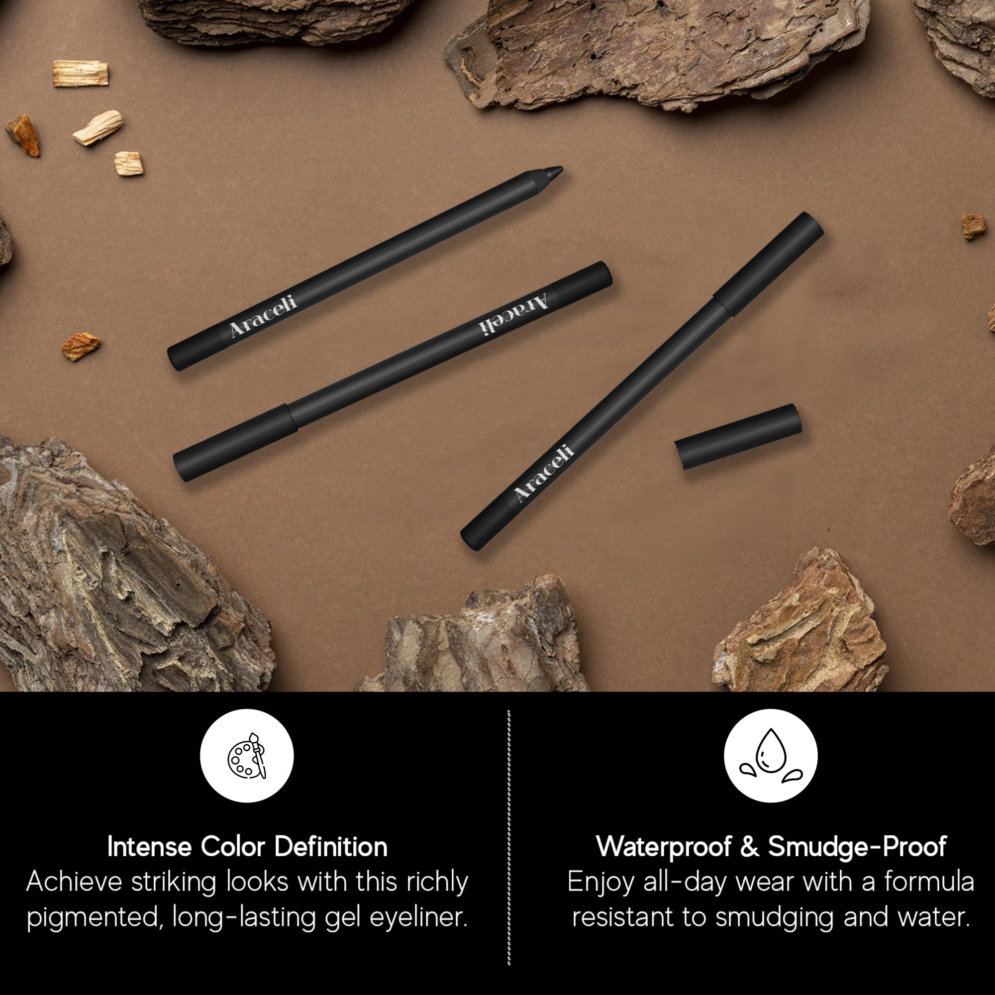 Araceli Beauty Ojos Perfectos - Matita eyeliner in gel, vinaccia