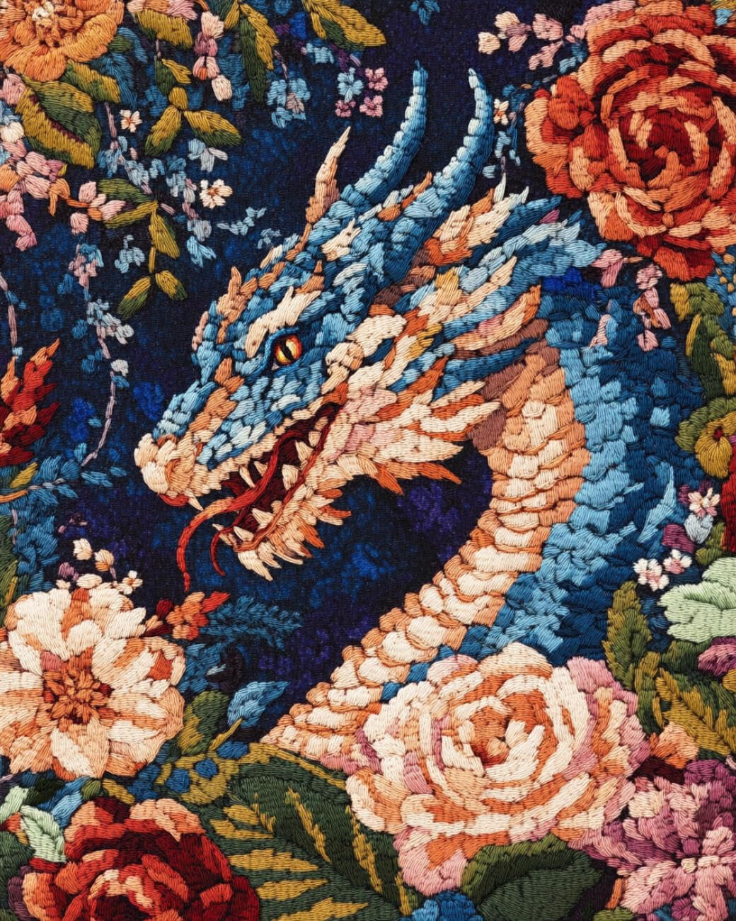 AMBATTERY Carpet Latch Hook Kit Fantasy Dragon 60x40cm