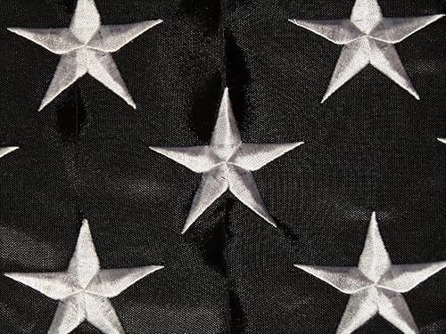 Miniatura 6 de Premium 4x6 Embroidered Sewn USA Thin Line Nylon Flag 4'x6' w 2 Flag Clips