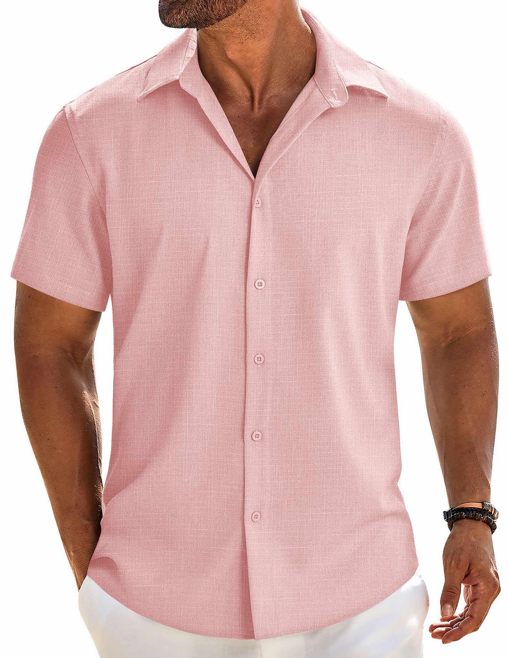COOFANDY Linen Vacation Shirt