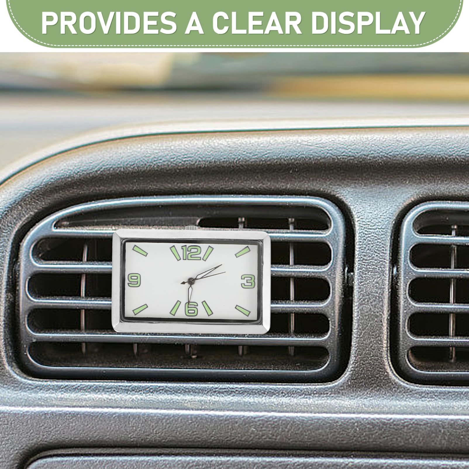 5piezas Reloj De Coche Luminous Reloj Digital Para Tablero De Vehículo Para Automóvil Instalación y Precisión Quartz Para Interior De Coche