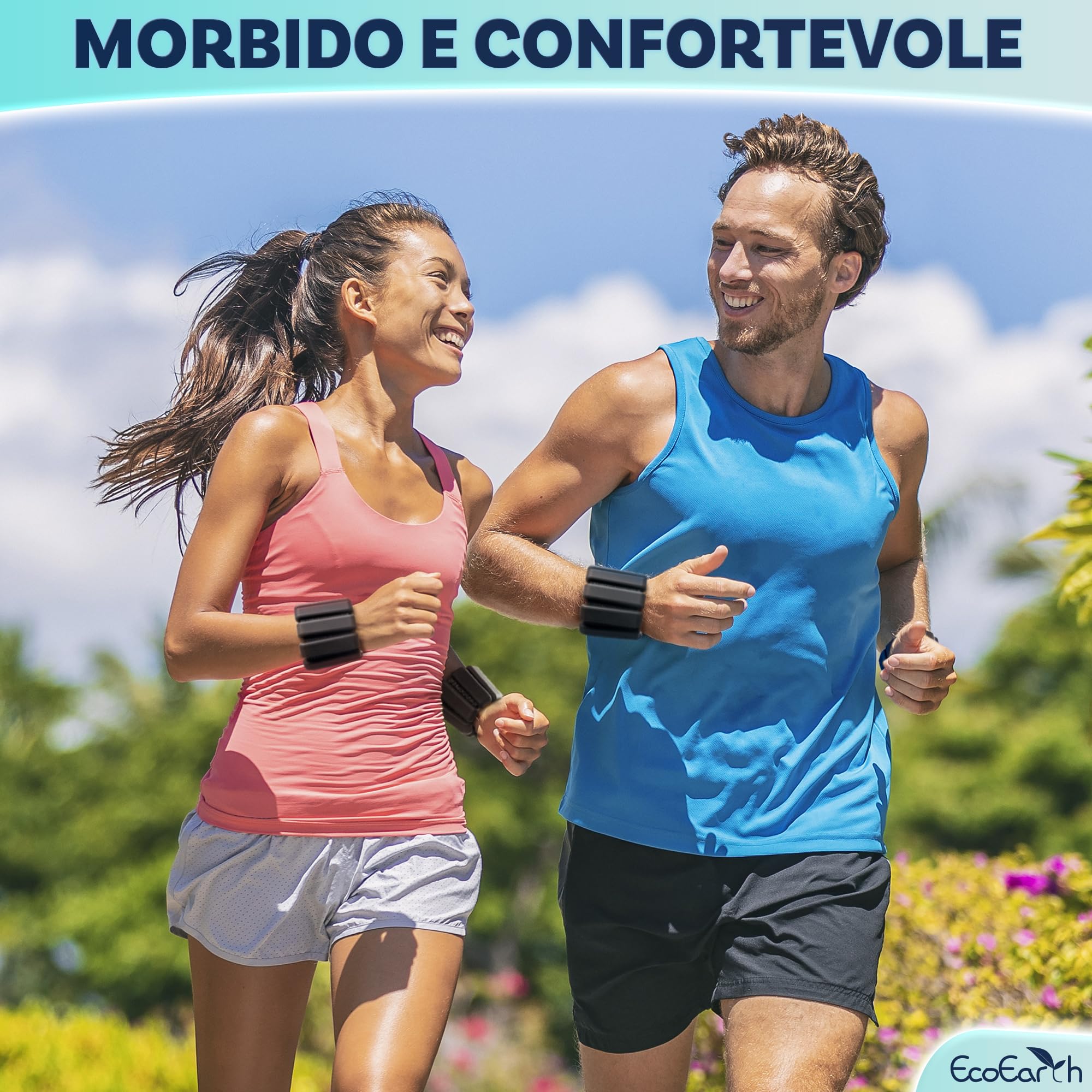 Pesi per caviglie e polsi - Fasce da allenamento regolabili per uomo e donna - Set di 2 - Da usare per mani, braccia, gambe - Braccialetti con pesi indossabili per il fitness