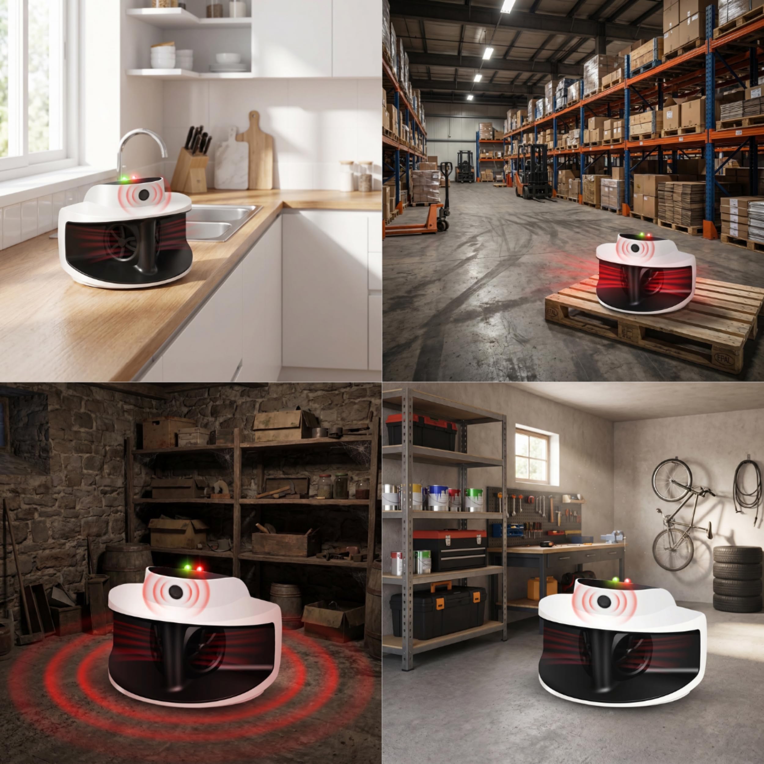 Anti Nuisibles À Ultrasons - Contre Souris, Rat, Loirs, Fouine Et Autres Rongeurs - Répulsif Électronique Professionnel pour L'intérieur - Appareil Efficace sans Piège Ni Produits Chimiques