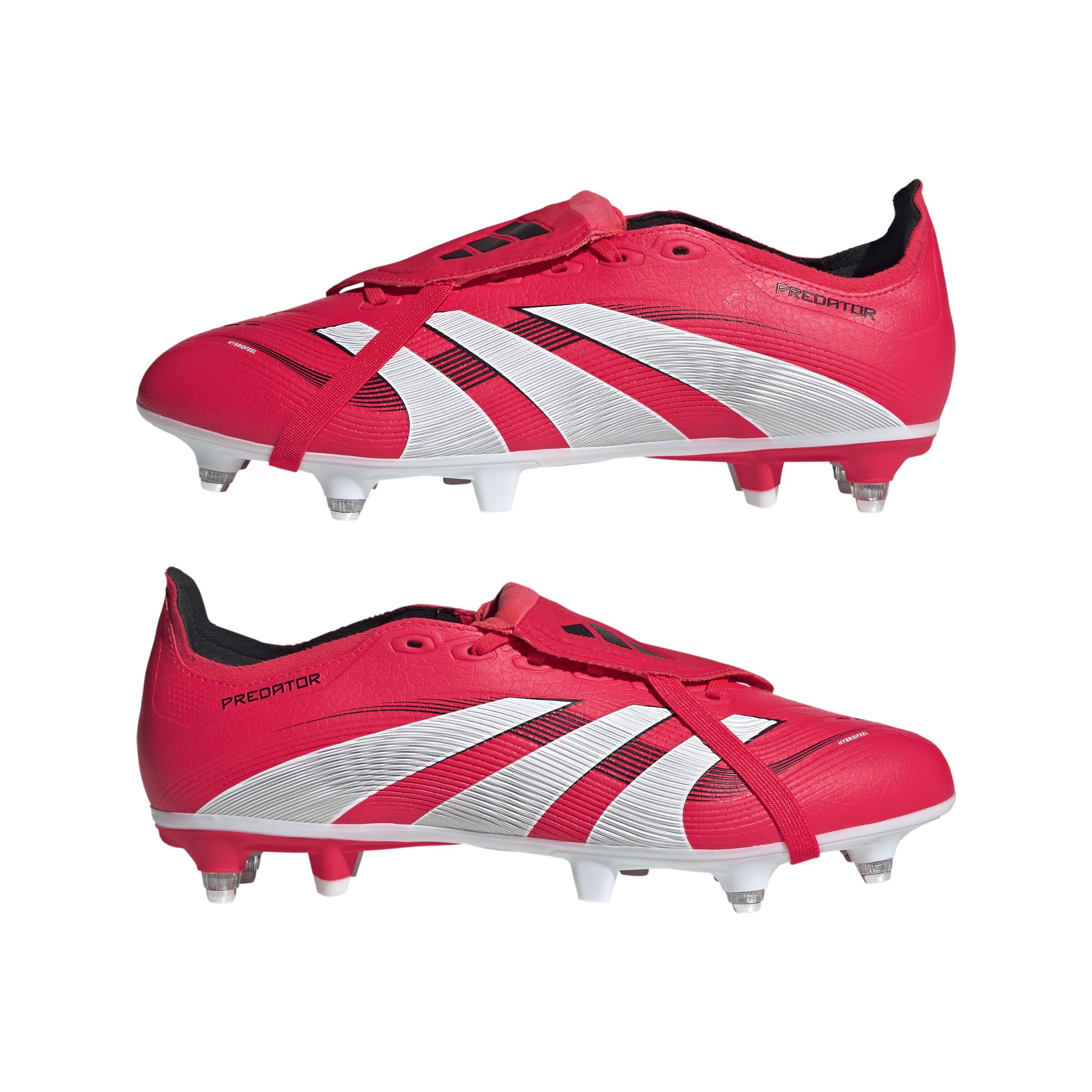 adidas Uniseks PREDATOR LEAGUE FOLD-OVER TONGUE Soft Ground Football boots, Lucid Red/Cloud White/Core Black, 44 EU
