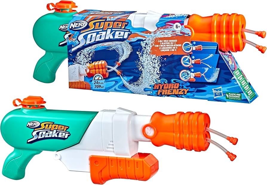 Amazon.com: Nerf Super Soaker Hydro Frenzy Water Blaster, Wild 3