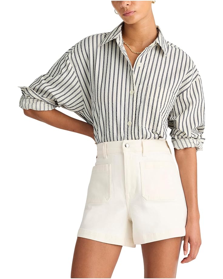 Madewell Alice Shirt Curved Yoke - Seersucker - Main View