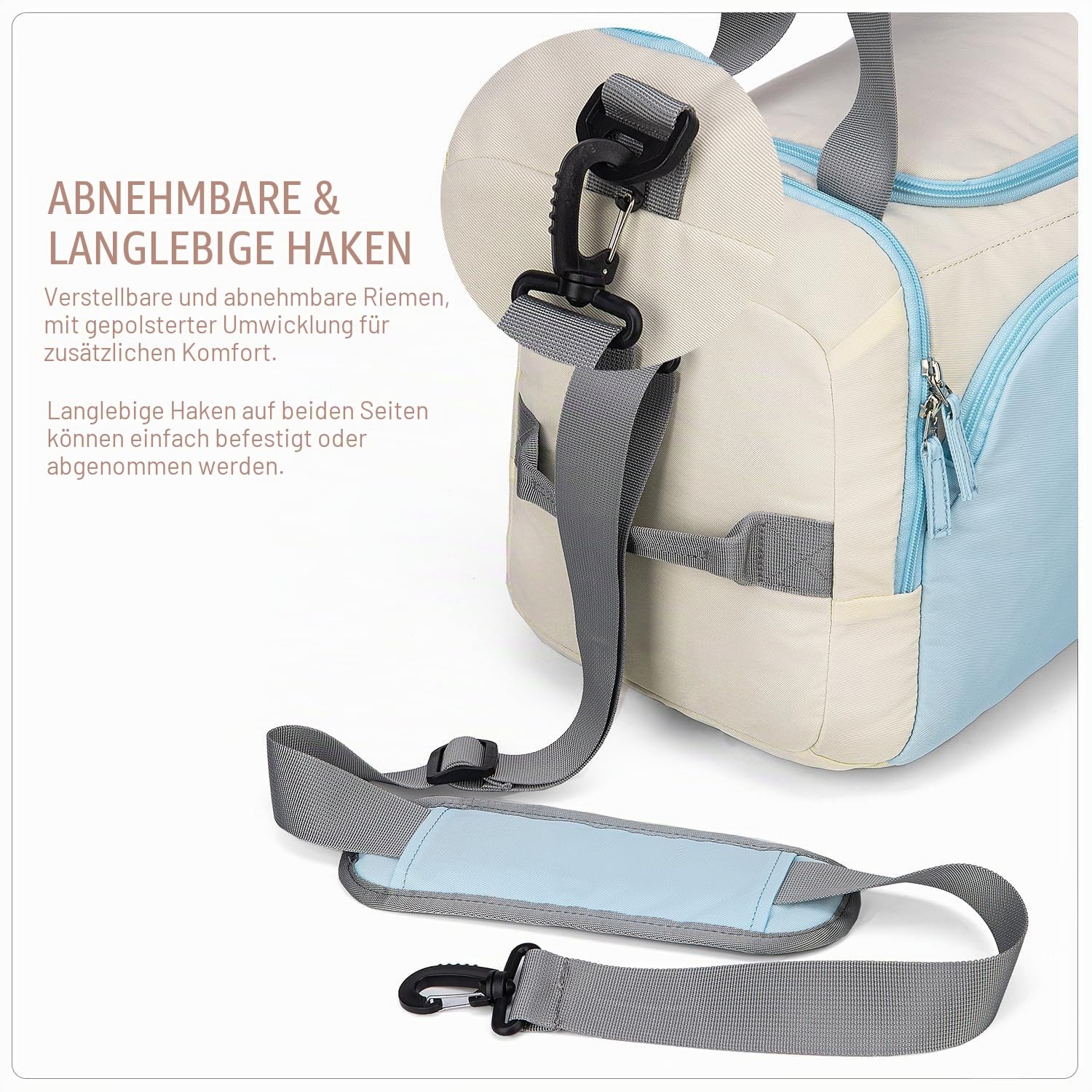 WindTook Sporttasche Damen 40L Fitnesstasche Frauen Trainingstasche Reisetasche Duffel Bag Weekender Schwimmtasche mit Schuhfach Tanztasche Sport Gym Tasche Herren Travel Bag für Yoga, 53x27x27 cm