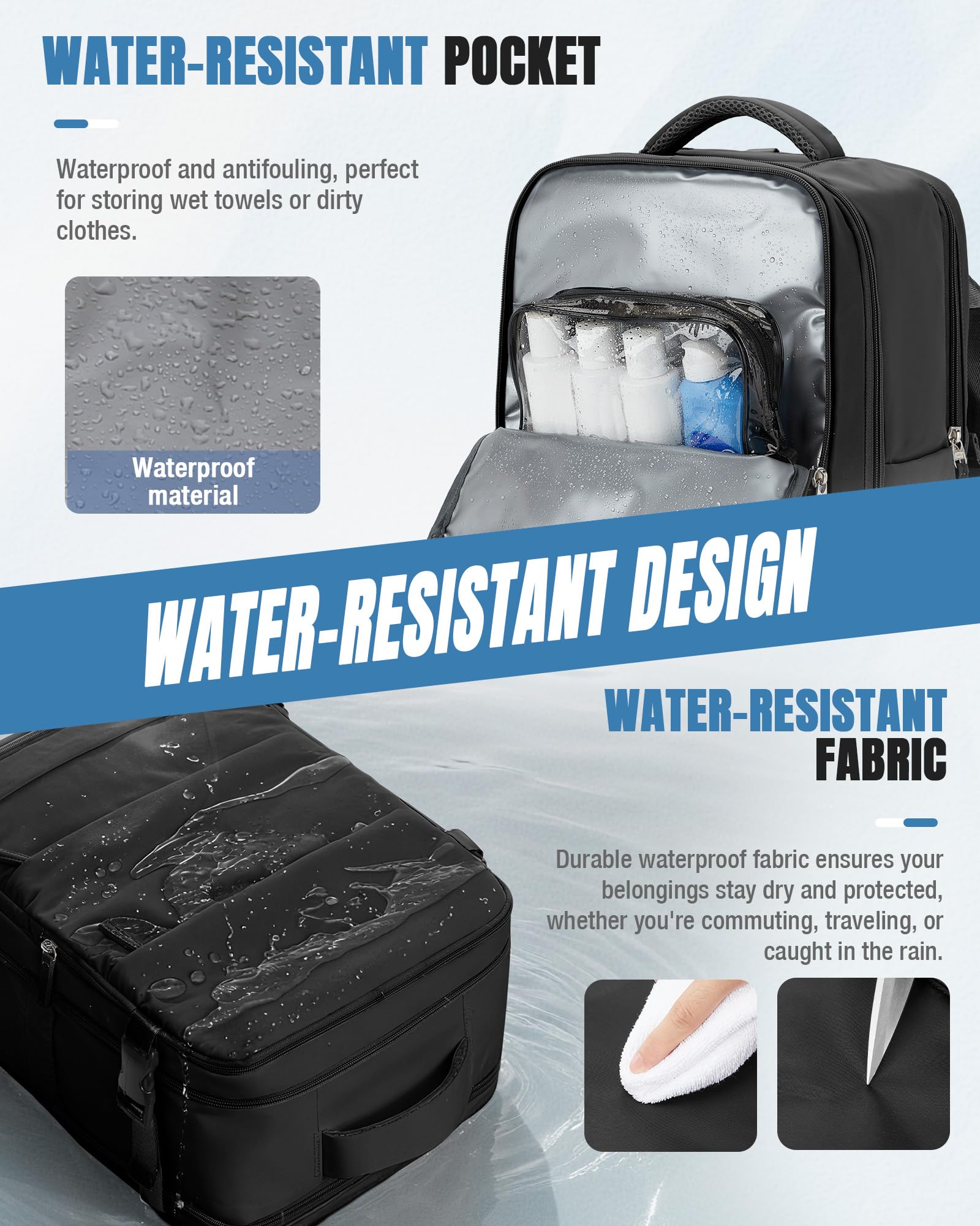 BJLFS Vakuum Rucksack Handgepäck mit Pumpe Ryanair Handgepäck 40x30x20 Vakuum Reiserucksack Damen Groß Airbag Rucksack mit Vakuumpumpe Laptop Rucksack 16 zoll Herren Carry on Luggage