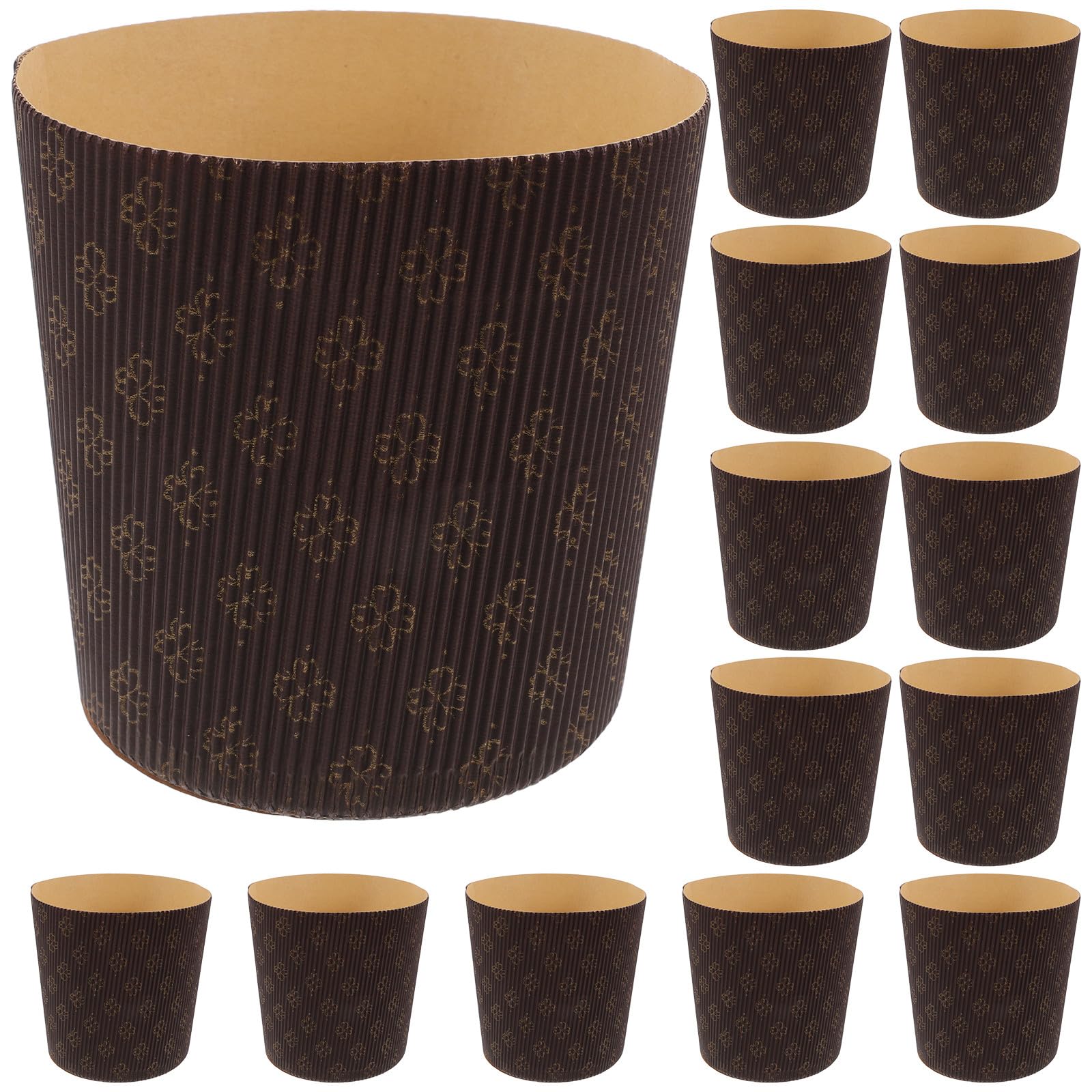 SHINEOFI 25 Capacillos de Papel para Cupcakes Resistentes Grasa, Moldes para Hornear Muffins de Papel Marrón, Uso Versátil para Fiestas de Boda y Repostería en Casa