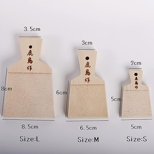 Miniatura 5 de Rallador clásico japonés para wasabi y jengibre, rallador tradicional de Wasabi con cepillo de bambú (pequeño)